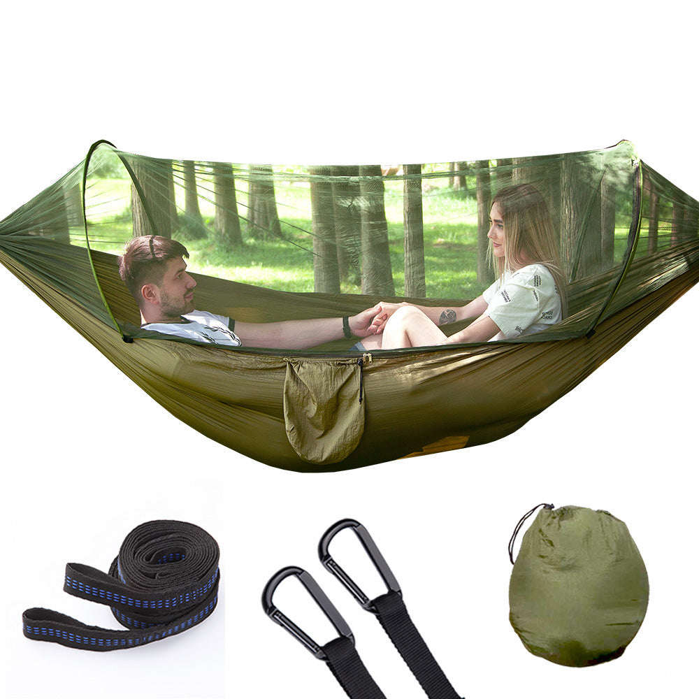 Quick Open Hammock with Mosquito Net – Perfect for Camping & Travel - The Little Market Shop