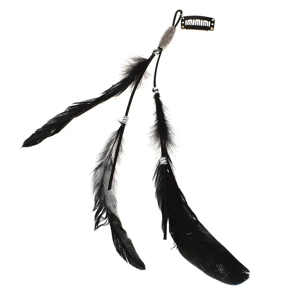 Boho Elegance Unleashed: Embrace Festival Vibes with our Bohemian Feather Hairband - The Little Market Shop