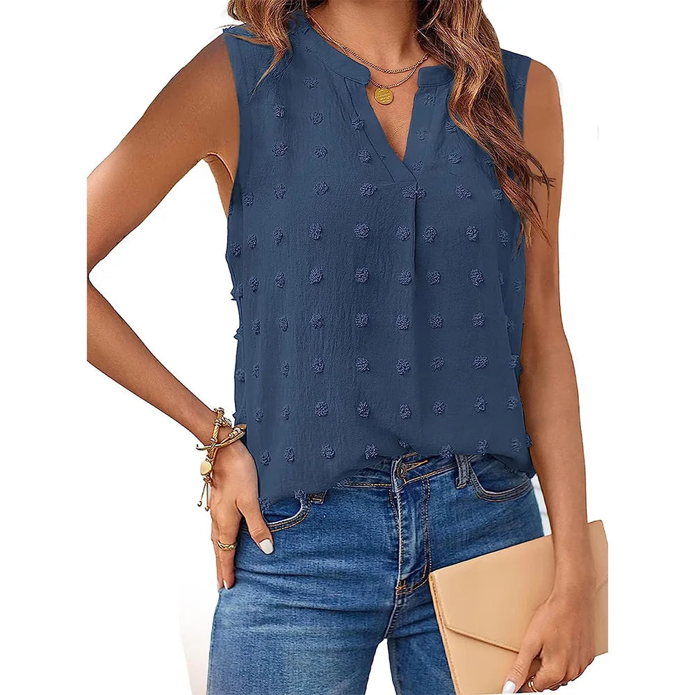 Women's Summer Tank Top | Sleeveless V Neck Corset Shirt Dressy Casual T-Shirt - The Little Market Shop