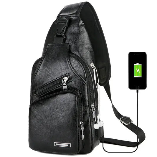 USB Charging Chest Bag – Your Ultimate Anti-Theft Solution for Modern Men! - The Little Market Shop