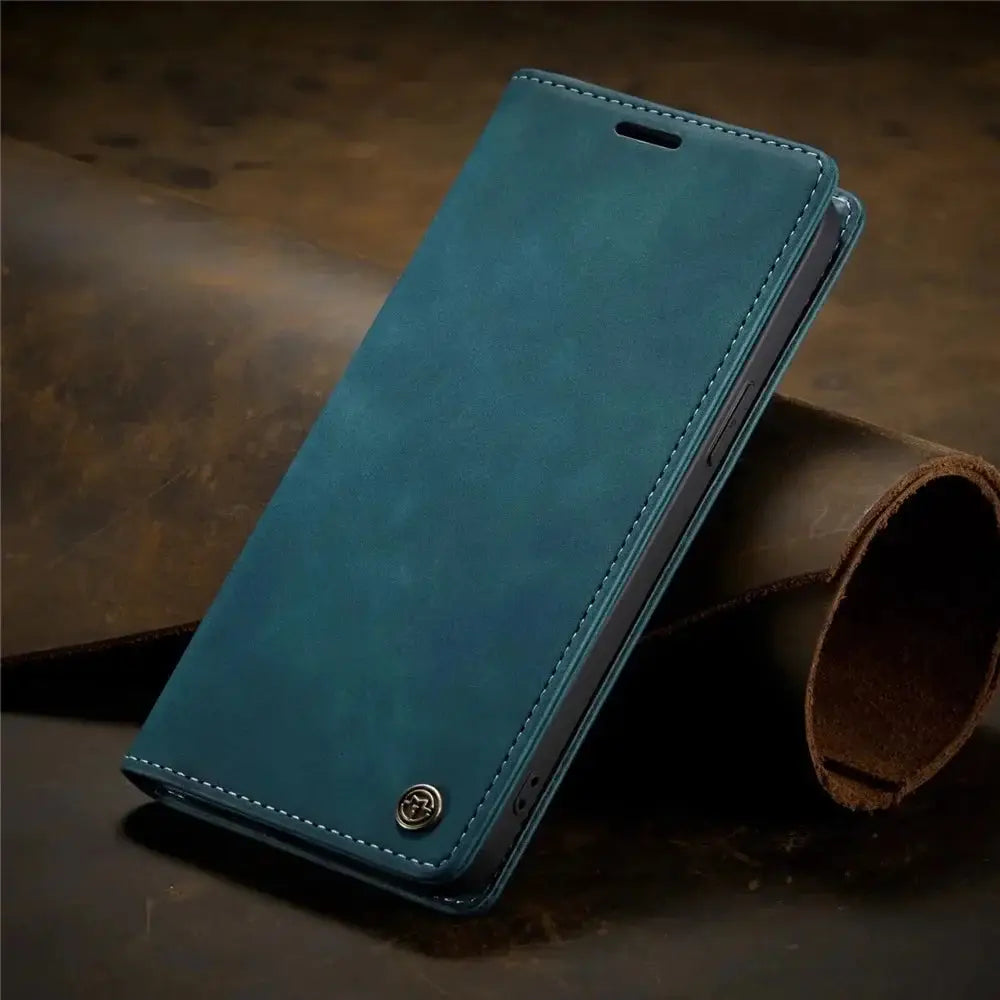 Matte Leather Flip Cover for iPhone 5 6 11 12 13 14 15 XR Sophisticated Style and Ultimate Protection - The Little Market Shop