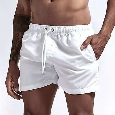 Quick-Dry Men's Swim Trunks with Drawstring Waist and Pockets - The Little Market Shop