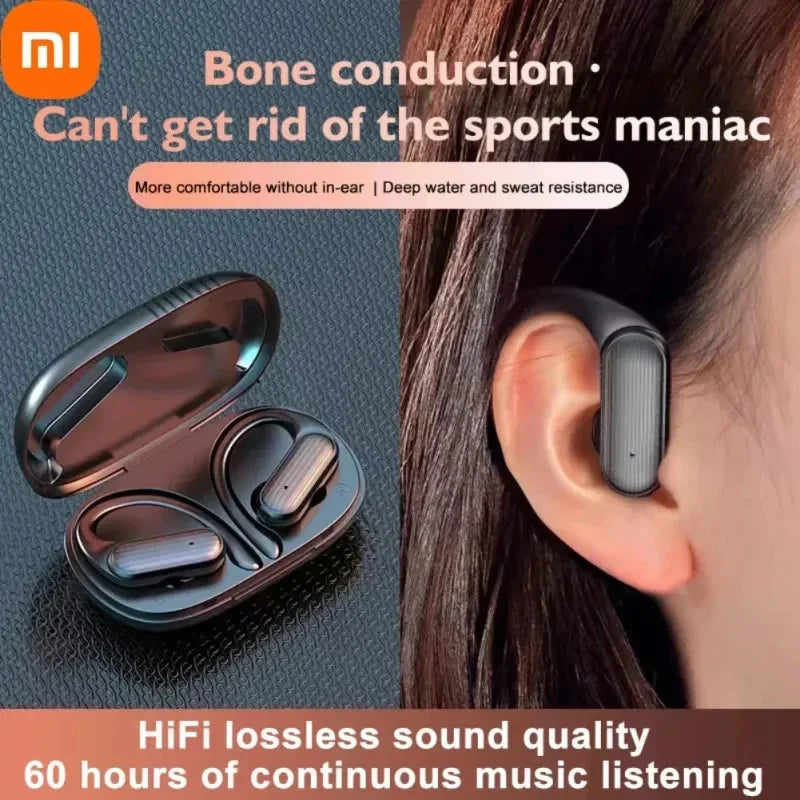 Xiaomi A520 Bluetooth 5.3 Earhook Earphones HiFi Stereo Headset Mic - The Little Market Shop