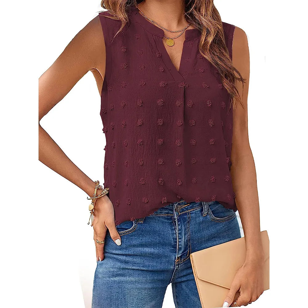 Women's Summer Tank Top | Sleeveless V Neck Corset Shirt Dressy Casual T-Shirt - The Little Market Shop