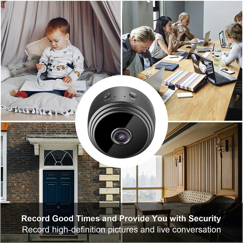 Secure Your Home with the A9 Mini IP Camera: HD Wireless Surveillance with Night Vision and Smart Connectivity! - The Little Market Shop