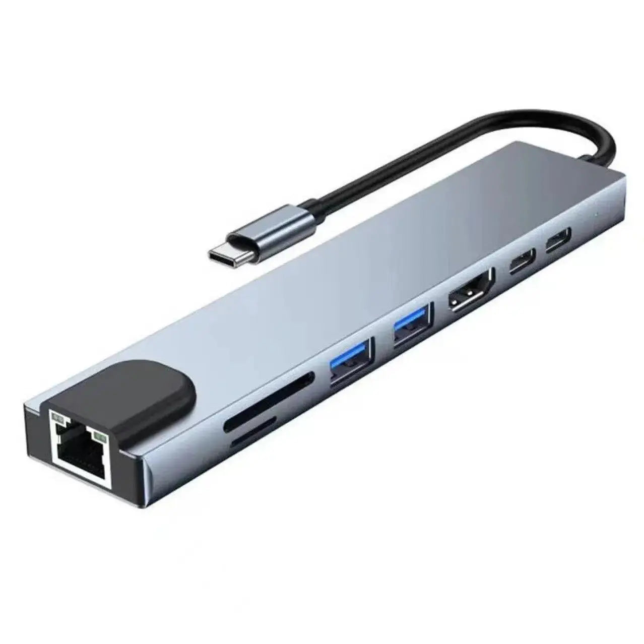 Experience Seamless Connectivity with our 8-in-1 USB Type C Hub - Transform Your Device into a Multimedia Powerhouse - The Little Market Shop