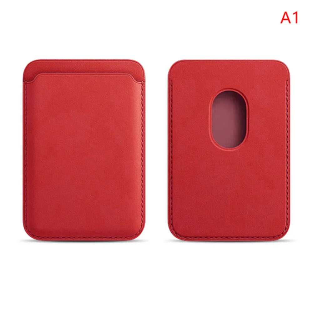 MagSafe Magnetic Card Wallet for iPhone – Slim Snap-On Leather Card Holder