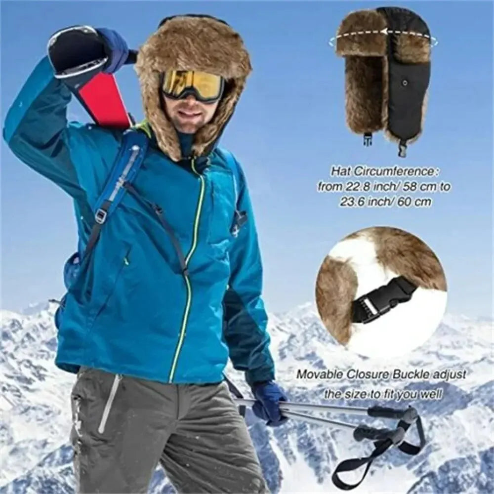 Men’s Winter Trapper Hat – Warm Waterproof Aviator Bomber Ski Cap - The Little Market Shop