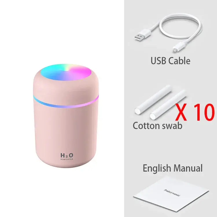 300ml Portable Mini USB Aroma Diffuser - Ideal for Bedroom, Home, Car & Office Atmosphere Enhancement! - The Little Market Shop