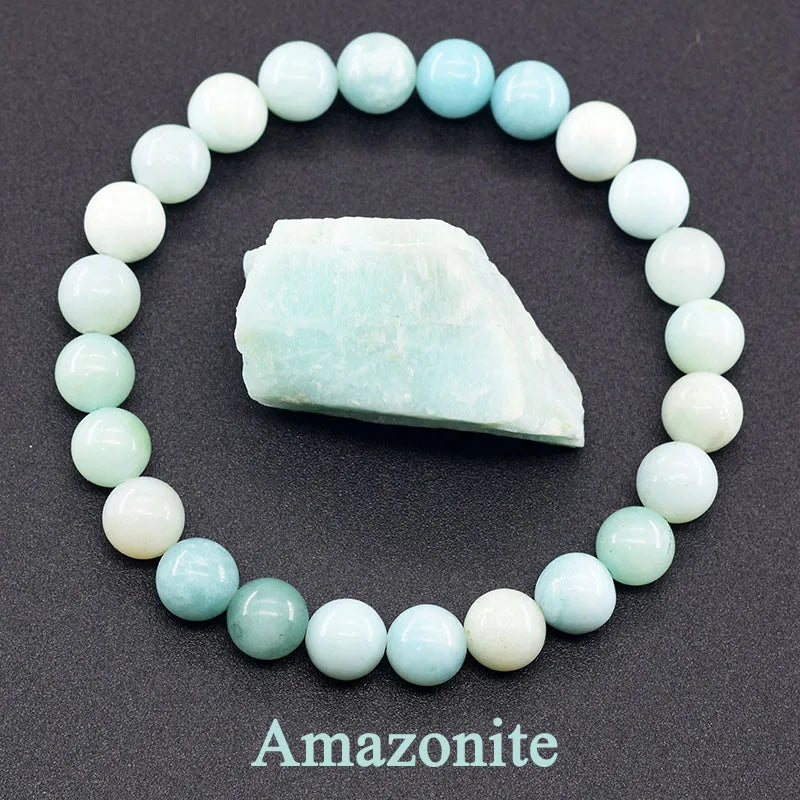 Reiki-Infused Blue Apatite Beads Bracelets - Stimulate Circulation and Boost Health Naturally - The Little Market Shop