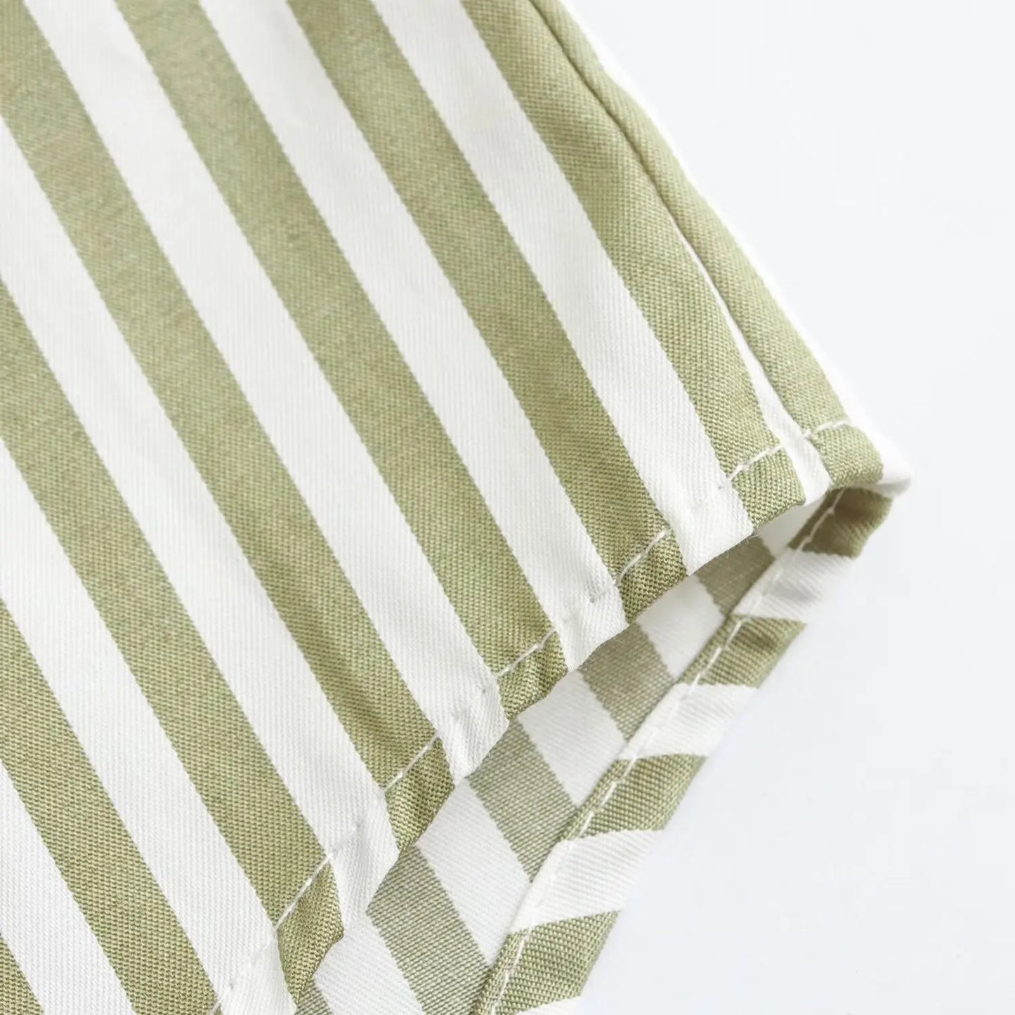 Loose Green Stripe Print Blouse – Single Breasted Casual Shirt Top - The Little Market Shop