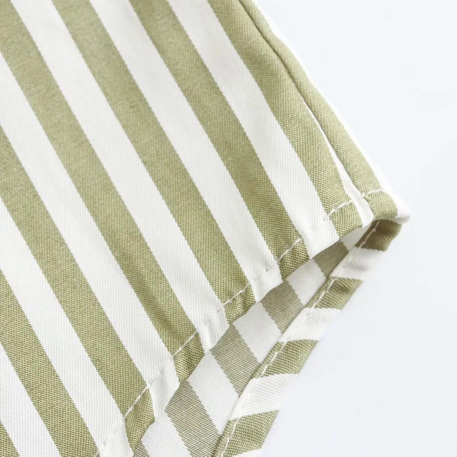 Loose Green Stripe Print Blouse – Single Breasted Casual Shirt Top - The Little Market Shop