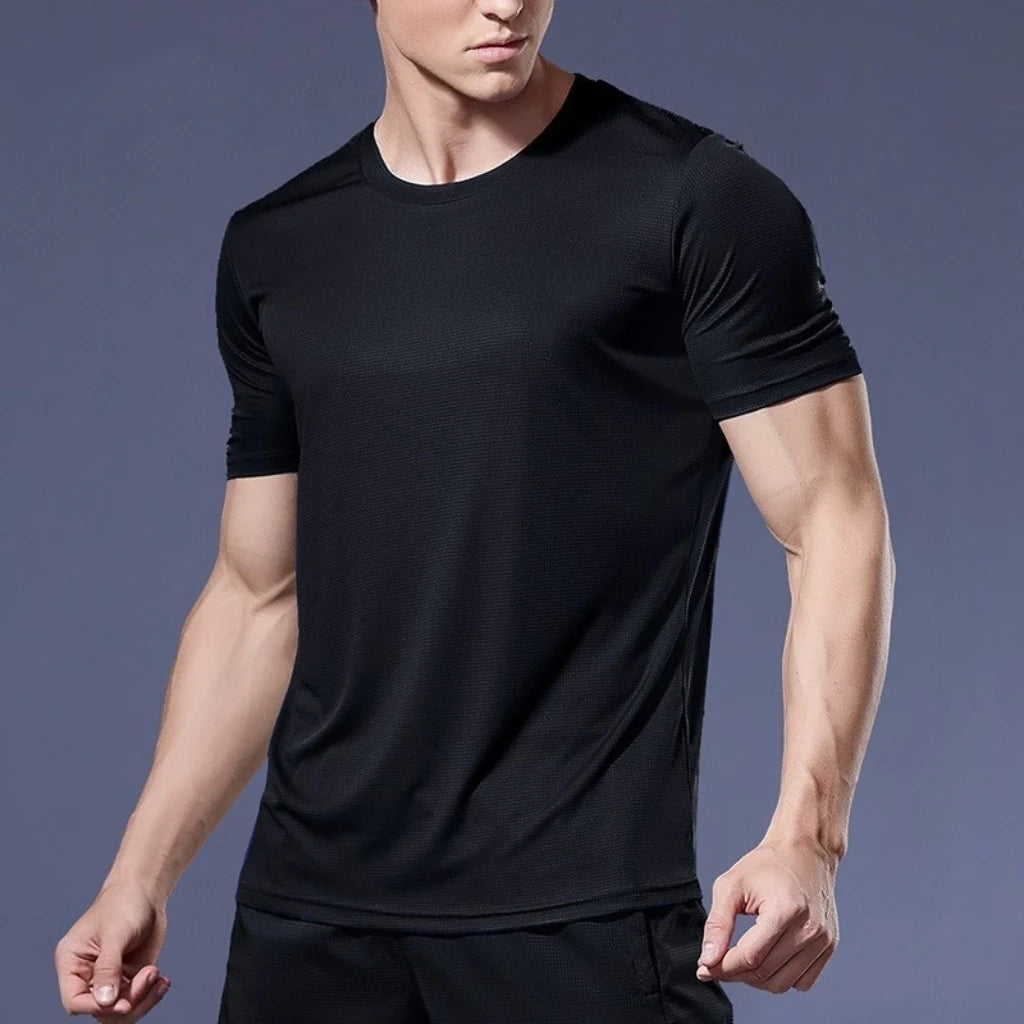 Men’s Breathable Quick-Dry Sports T-Shirt – Lightweight Short Sleeve Gym & Fitness Top - The Little Market Shop