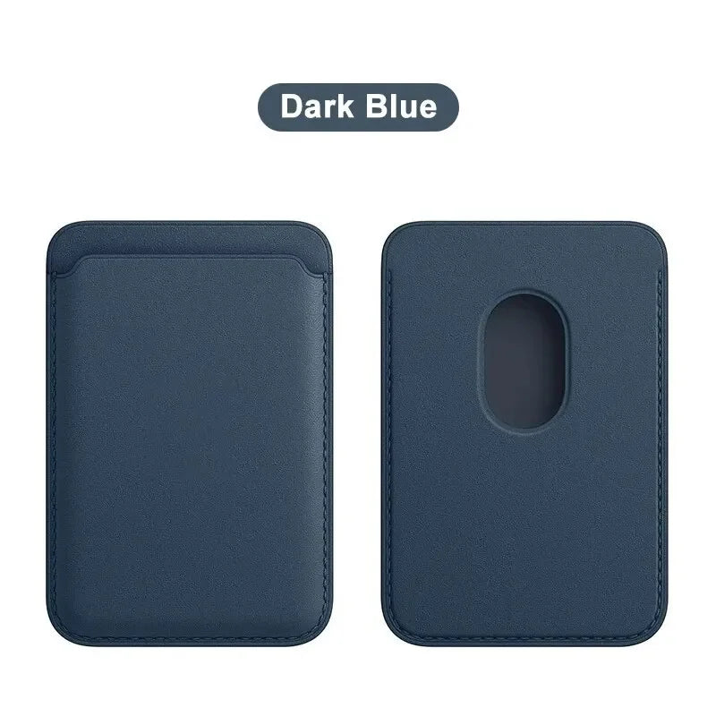 MagSafe Magnetic Card Wallet for iPhone – Slim Snap-On Leather Card Holder
