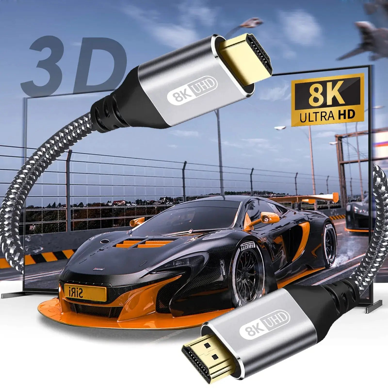 HDMI 2.1 Cable HDMI Cord 8K 60Hz 4K 120Hz 48Gbps EARC ARC HDCP Ultra High Speed HDR for HD TV Laptop Projector PS4 PS5 - The Little Market Shop