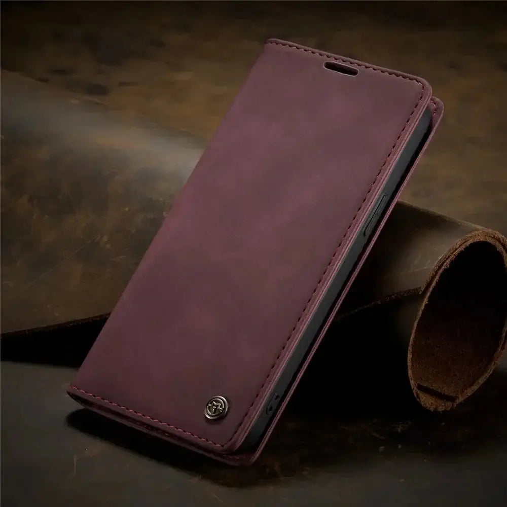 Matte Leather Flip Cover for iPhone 5 6 11 12 13 14 15 XR Sophisticated Style and Ultimate Protection - The Little Market Shop
