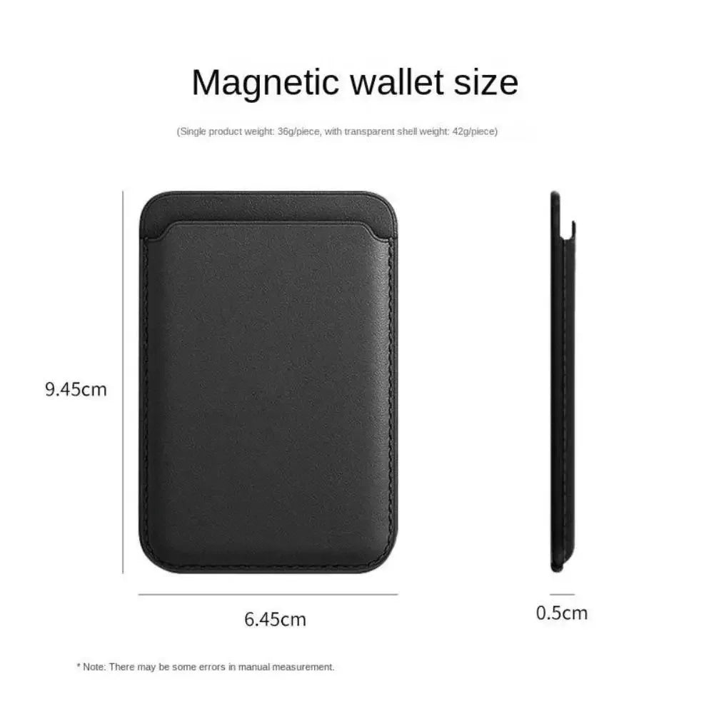 MagSafe Magnetic Card Wallet for iPhone – Slim Snap-On Leather Card Holder