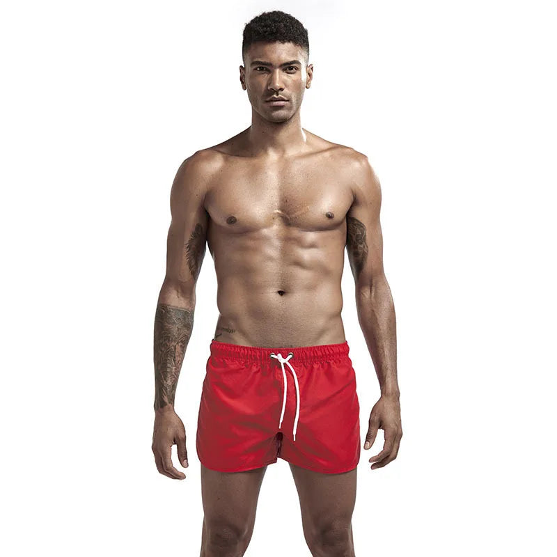 Quick-Dry Men's Swim Trunks with Drawstring Waist and Pockets - The Little Market Shop