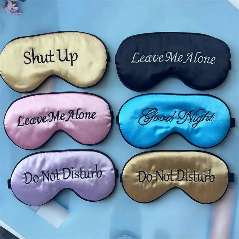 Sleep in Style with our Embroidered Silk Sleep Mask, Offering Chic Slumber and Luxurious Comfort Soft Blackout Blindfold With Adjustable Strap - The Little Market Shop