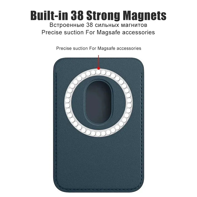 Premium Magnetic Leather Wallet Case for iPhone - Stylish, Secure, and Slim! For iPhone 14 Pro Max 13 12 Phone Bag Cover - The Little Market Shop