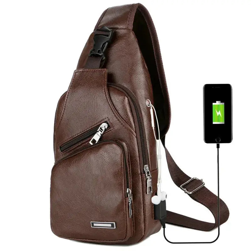 USB Charging Chest Bag – Your Ultimate Anti-Theft Solution for Modern Men! - The Little Market Shop