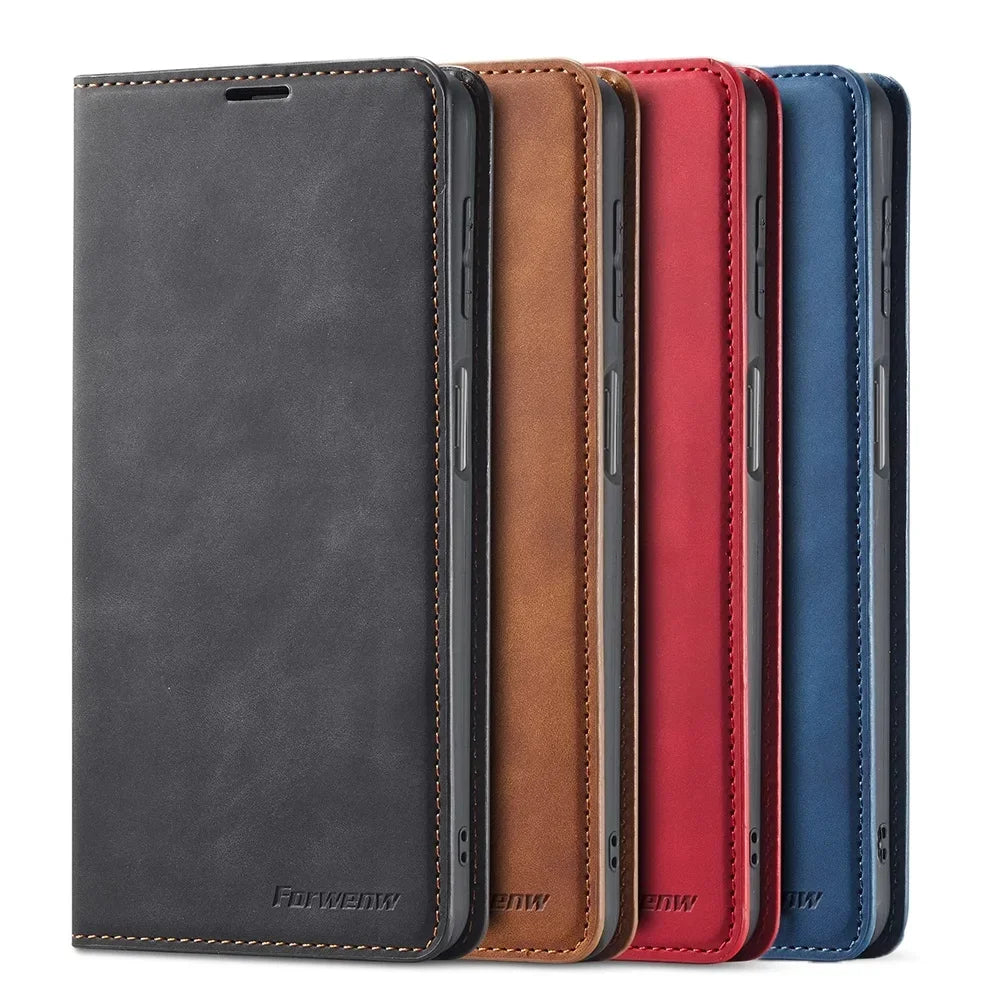 Wallet Leather Case for Samsung Galaxy S24 S23 S22 S21 S20 FE Ultra Plus S10 S9 S8 Plus A25 A52s Flip Cover - The Little Market Shop