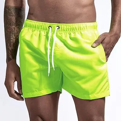 Quick-Dry Men's Swim Trunks with Drawstring Waist and Pockets - The Little Market Shop