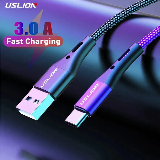 3A USB Type C Cable Wire For Samsung S10 S20 Xiaomi mi 11 Mobile Phone Fast Charging USB C Cable Type-C Charger Micro USB Cables - The Little Market Shop