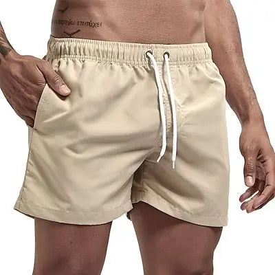 Quick-Dry Men's Swim Trunks with Drawstring Waist and Pockets - The Little Market Shop