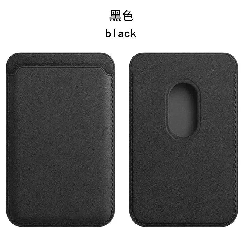 MagSafe Magnetic Card Wallet for iPhone – Slim Snap-On Leather Card Holder