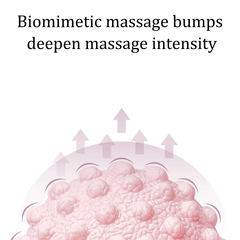 Biometric massage bumps for muscle tension relief and deepening massage intensity