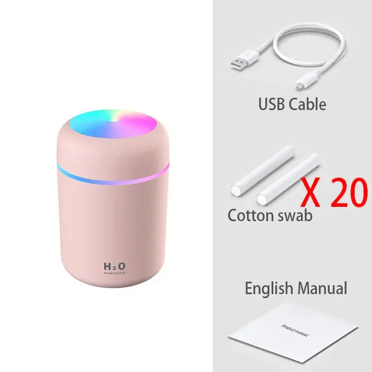 300ml Portable Mini USB Aroma Diffuser - Ideal for Bedroom, Home, Car & Office Atmosphere Enhancement! - The Little Market Shop