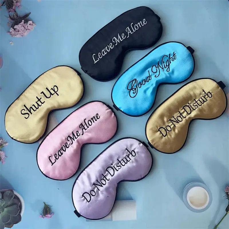 Sleep in Style with our Embroidered Silk Sleep Mask, Offering Chic Slumber and Luxurious Comfort Soft Blackout Blindfold With Adjustable Strap - The Little Market Shop