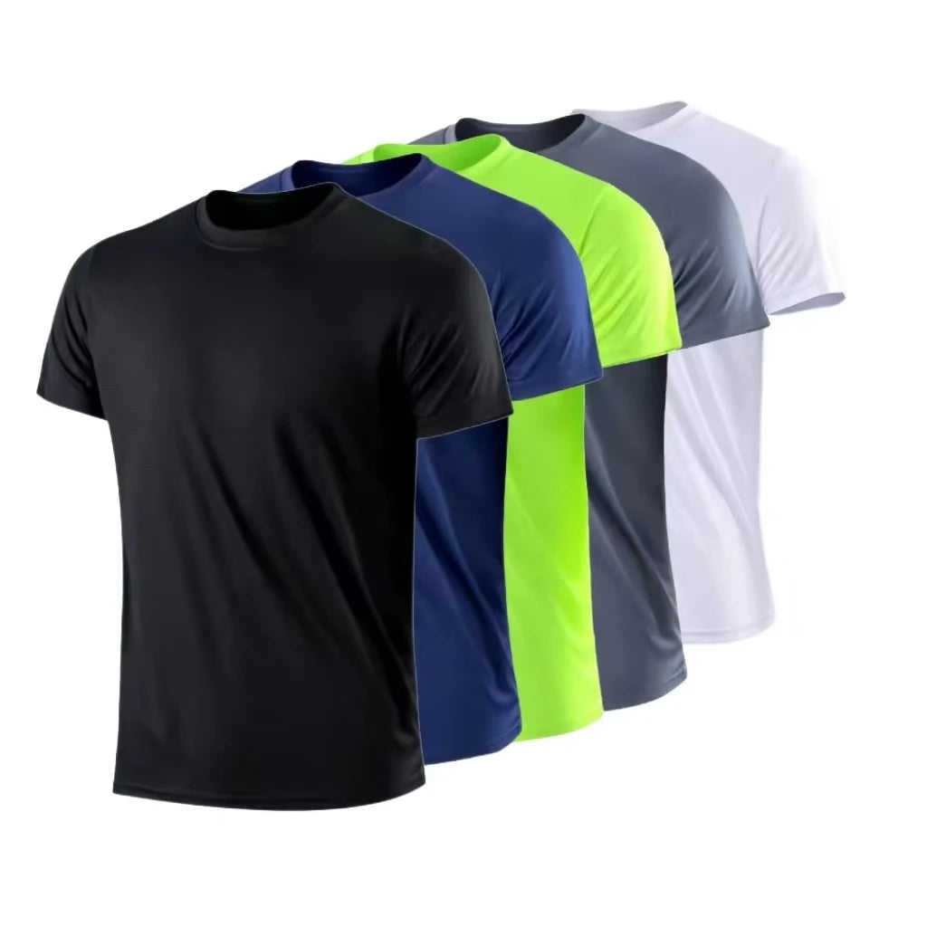 Men’s Breathable Quick-Dry Sports T-Shirt – Lightweight Short Sleeve Gym & Fitness Top - The Little Market Shop