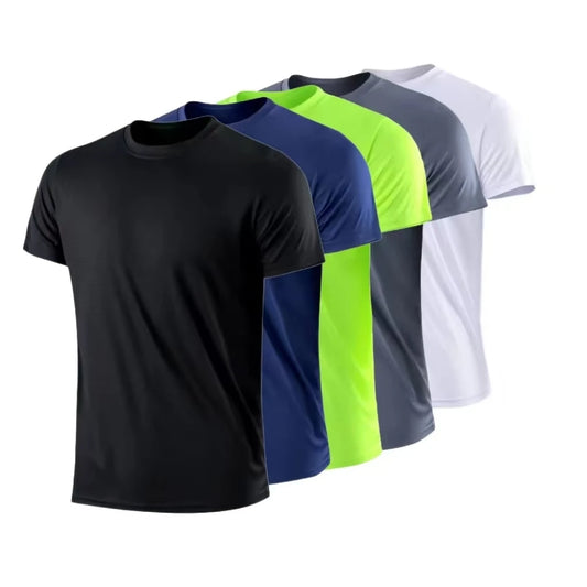Men’s Breathable Quick-Dry Sports T-Shirt – Lightweight Short Sleeve Gym & Fitness Top - The Little Market Shop
