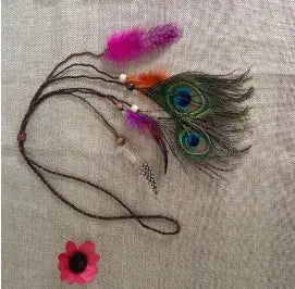 Boho Elegance Unleashed: Embrace Festival Vibes with our Bohemian Feather Hairband - The Little Market Shop