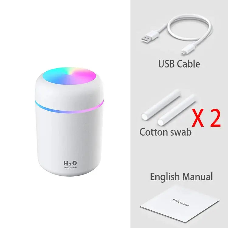 300ml Portable Mini USB Aroma Diffuser - Ideal for Bedroom, Home, Car & Office Atmosphere Enhancement! - The Little Market Shop