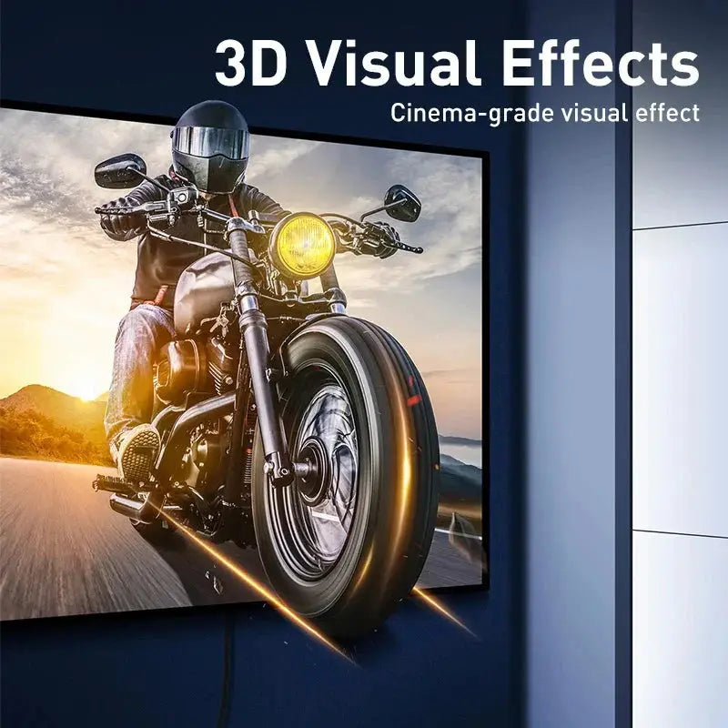 Baseus HDMI-Compatible Cable for Xiaomi Mi Box 48Gbps Digital for PS5 PS4 8K 2.1 4K 2.0 HDMI-Compatible Splitter 8K/60Hz Cables - The Little Market Shop