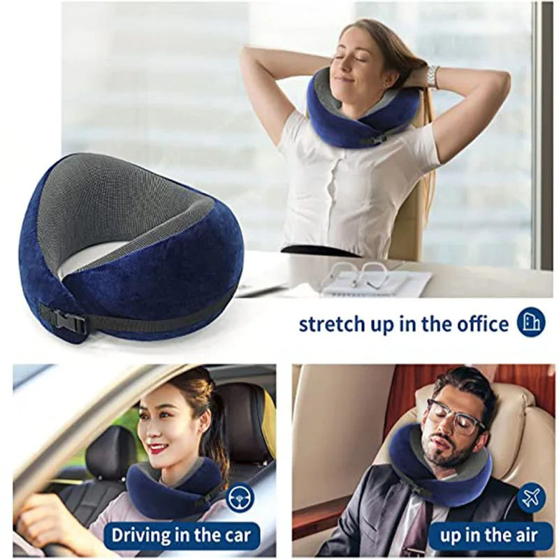 Memory Foam Neck Pillow - Ultimate Travel Comfort - The Little Market Shop