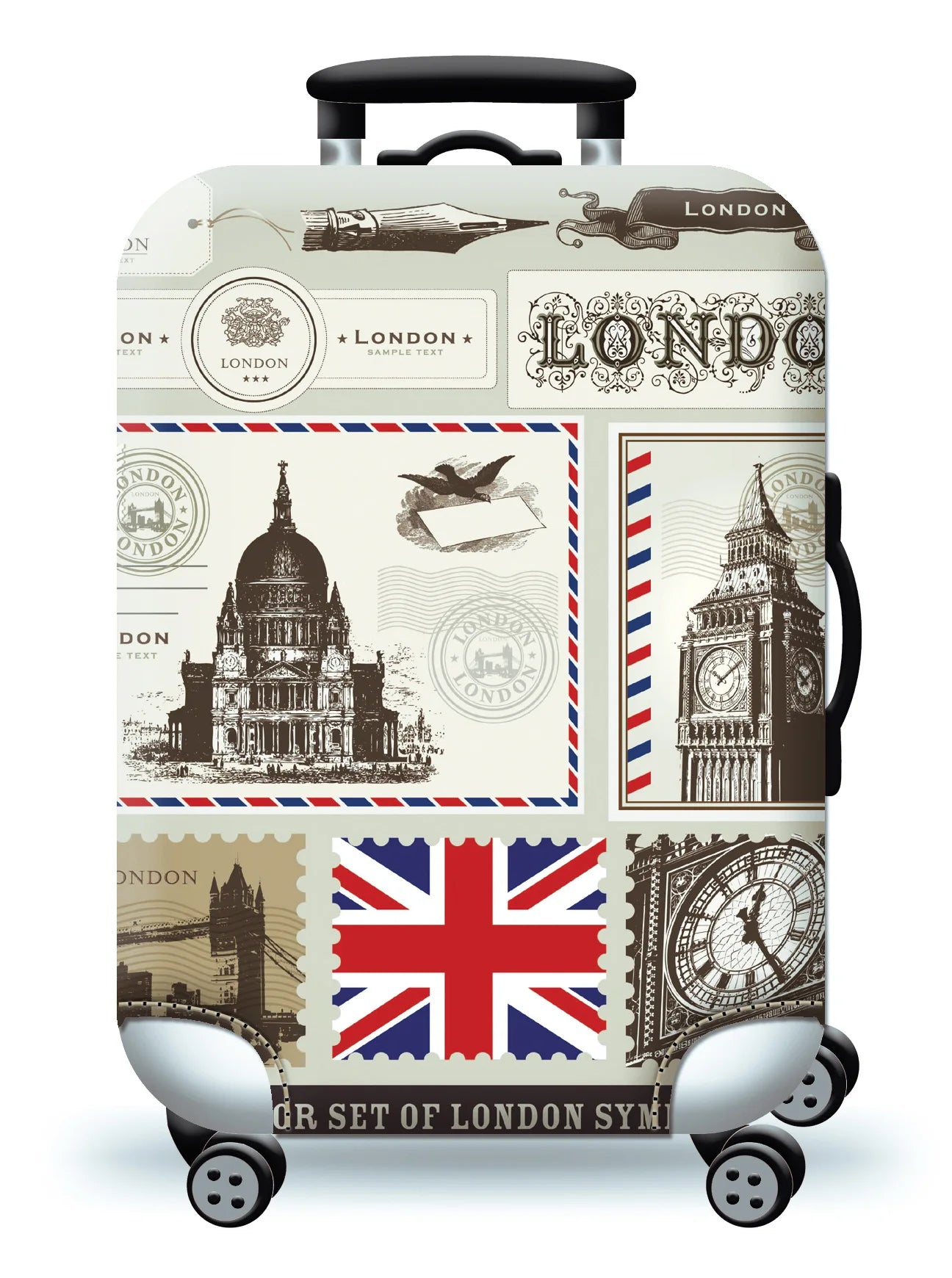 Protect Your Luggage in Style with Our Durable World Map Luggage Cover - The Little Market Shop