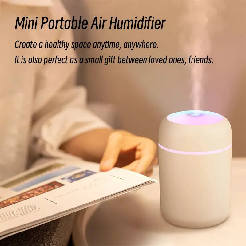300ml Portable Mini USB Aroma Diffuser - Ideal for Bedroom, Home, Car & Office Atmosphere Enhancement! - The Little Market Shop