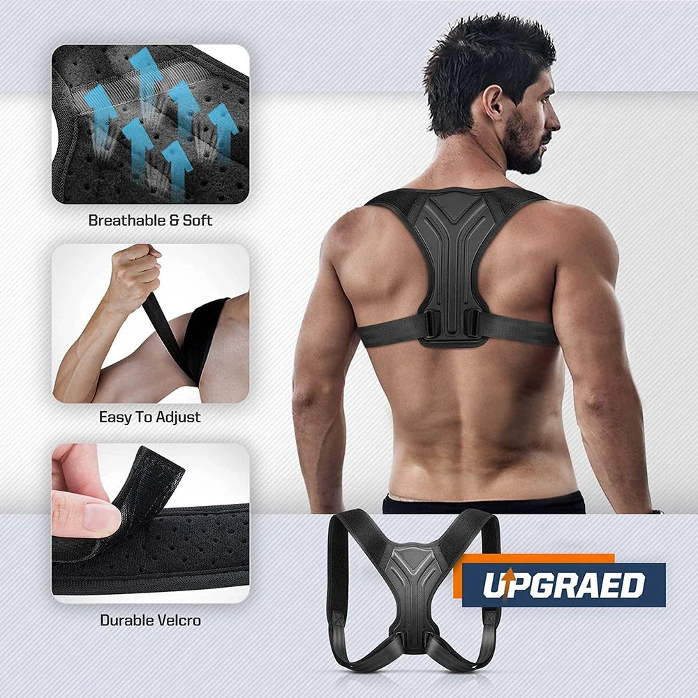 Adjustable Posture Corrector Belt - Back, Shoulder, Home Office, and Sports - The Little Market Shop
