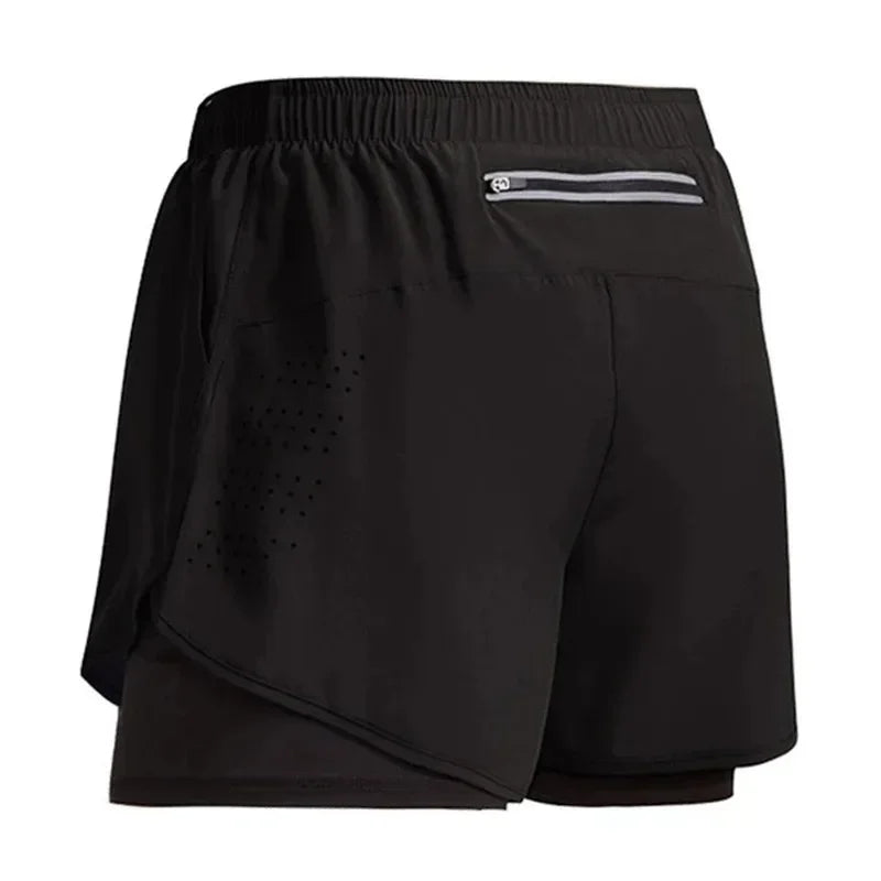 Men's Elite 2-in-1 Workout Shorts – Quick-Dry Running, Gym & Training Performance