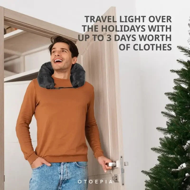 Discover Ultimate Comfort Anywhere with Our Portable, Refillable Stuffable Neck Pillow for Travel! - The Little Market Shop