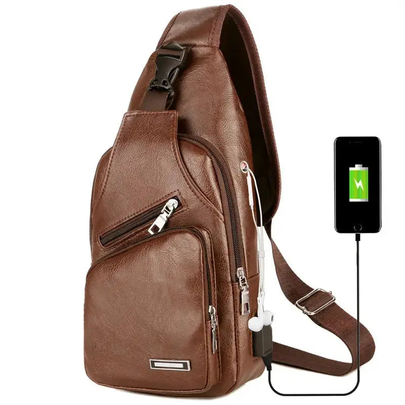 USB Charging Chest Bag – Your Ultimate Anti-Theft Solution for Modern Men! - The Little Market Shop