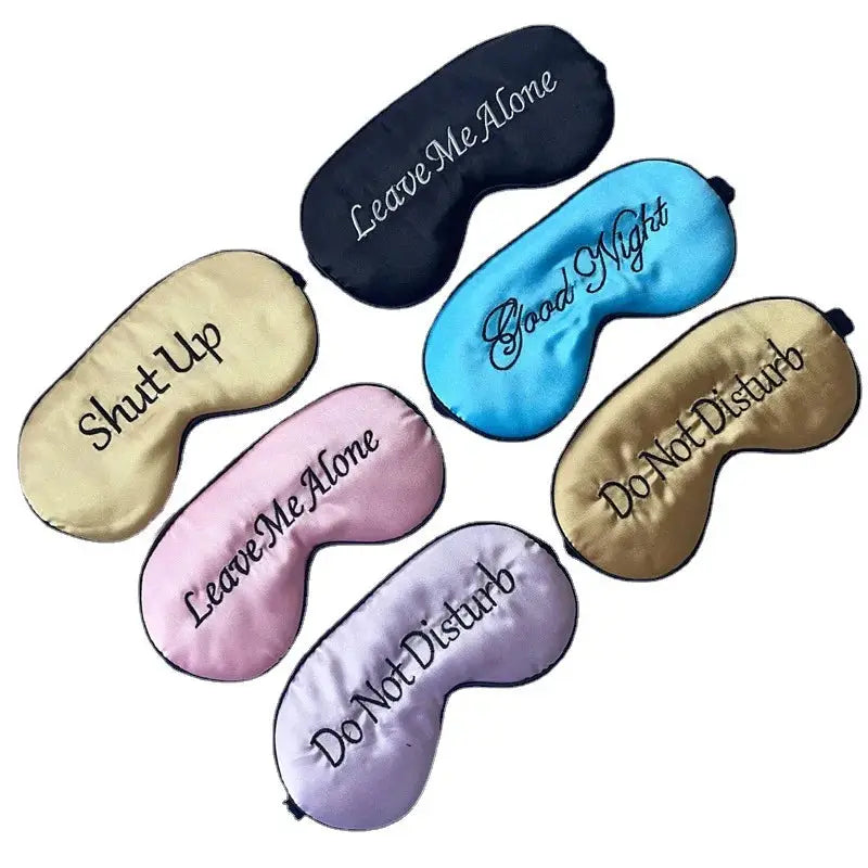 Sleep in Style with our Embroidered Silk Sleep Mask, Offering Chic Slumber and Luxurious Comfort Soft Blackout Blindfold With Adjustable Strap - The Little Market Shop