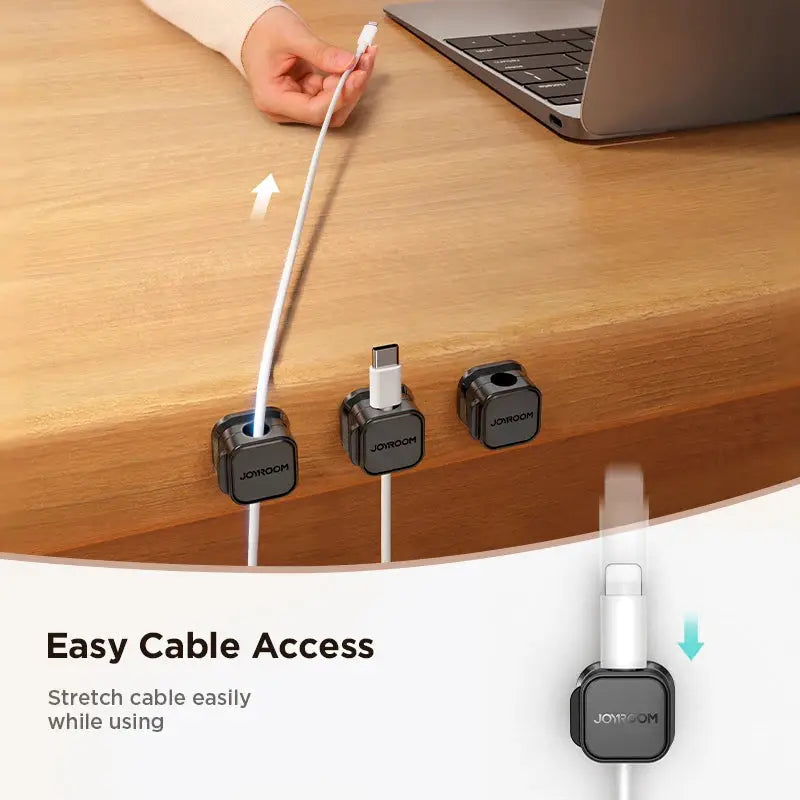 Keep Cables Neat with Magnetic Cable Clips Under Desk Cable Organizer for Effortless Cable Management! - The Little Market Shop