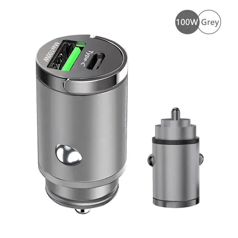 Fast charging car adapter 100W Mini Car Charger for iPhone & Samsung Smartphones. - The Little Market Shop