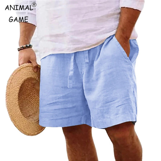 Men’s lightweight cotton gym and beach shorts for summer