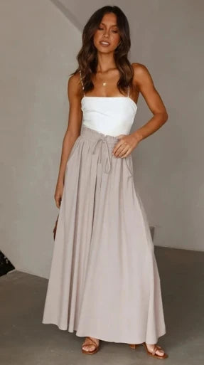 Stylish Wide Leg Pants for Women | Comfortable Elastic Waistband | Perfect for Summer & Autumn Fashion - The Little Market Shop